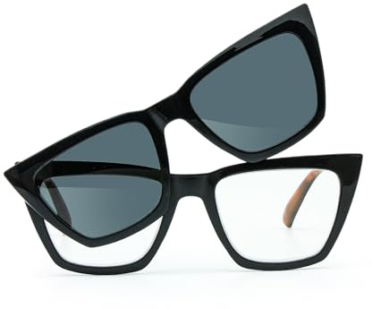 TranStep 2-in-1 magnetische Lesebrille mit aufsteckbaren Sonnenbrillengläsern Farbtöne Anti-UV Smart-Click