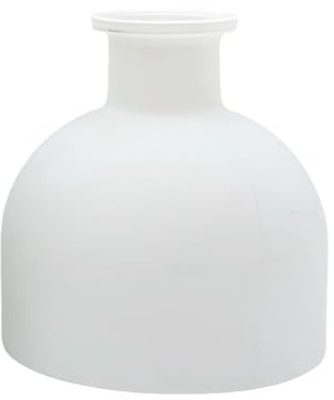ericotry 100ml 3.4oz Matte White Glass Diffuser Bottle Refillable Essential Oil Jar for Home Bathroom Office Aromatherapy Decor