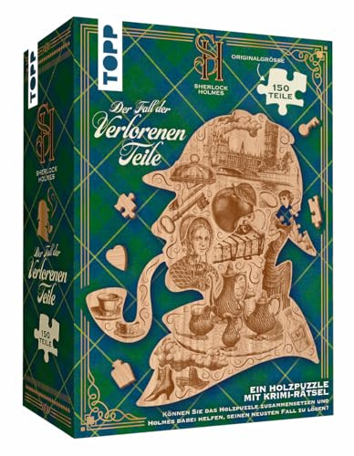 Sherlock Holmes – Der Fall der verlorenen Teile. EIN Holzpuzzle mit Kriminalfall. Setze das Puzzle zusammen, finde die Mordwaffe und löse den Fall.