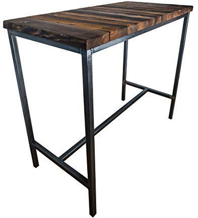 CHYRKA® Bartisch Stehtisch Barhocker Barstuhl BarMöbel SAMBOR Loft Vintage Bar Industrie Design Handmade Holz Metall (Tisch 120x60)