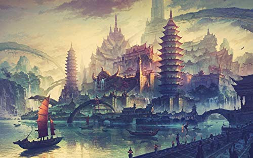 WYTTT Puzzle 1500 Teile Erwachsene Puzzle Holzpuzzle Klassisches 3D Puzzle Anime Spektakuläre Architektonische Landschaft DIY Collectibles Moderne Wohnkultur 87X57Cm