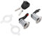 Cylindre de serrure gauche droite cylindre de serrure de porte avec 2 clés 7701470944 adapté pour Remplacement pour Master 1998-2016 serrure renault master, cylindre de serrure renault master 3 phase