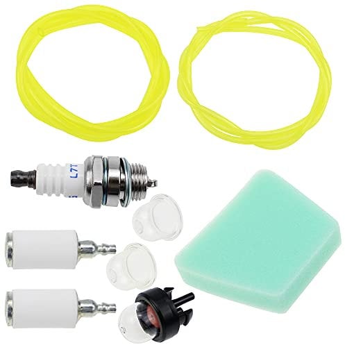 RtottiM Universal Benzinfilter kit Primer Benzinschlauch Luftfilter Zündkerzen Ersatzteile für Freischneider Trimmer Mower Rasentrimmer Benzin-Kettensäge Motorsäge