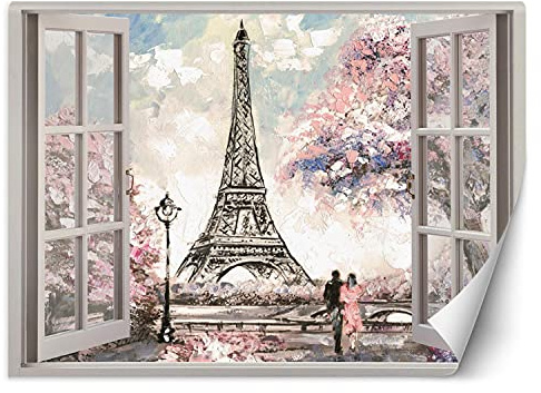 Feeby - 3d Tapete - Fensterblick - 280x200 cm, Fototapete Schlafzimmer - Deko Wohnzimmer - Wallpaper - Wand Deko - Wandtapete XXL - Tapete - Wanddeko - Vliestapete - Landschaft