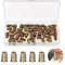 YIXISI 50 Pezzi M6x15 Dadi Esagonali in Lega di zinco Kit, Mobili Presa Esagonale Inserti a Vite Inserti Filettati Kit di Strumenti Assortimento di Noci M6, per Mobili in Legno
