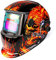 AMTAST Sonnenenergie Schweißhelm Automatik mit breiter Linse einstellbaren Schatten für Schweißen Schleifen Maske Flaming Skull Design AST01