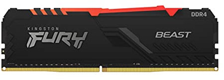 Kingston FURY Beast RGB 16GB (2x8GB) 3000MHz DDR4 CL15 Memoria para Ordenadores de sobremesa Kit de 2 KF430C15BBAK2/16