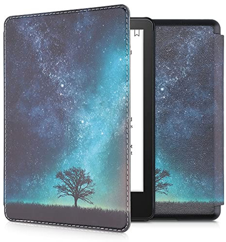 kwmobile Klapphülle kompatibel mit Amazon Kindle Paperwhite 11. Generation 2021 Hülle - Flipcase für Kindle Paperwhite Hülle mit Magnetverschluss - Galaxie Baum Wiese