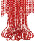 Trimming Shop 24 Feet Hanging Metallic Xmas Bead Decoration Shiny Artificial Tinsel String Pearl Chain Christmas Garland Wreath Tree Decorations DIY Art & Craft Home Party Room Gift Décor, Red
