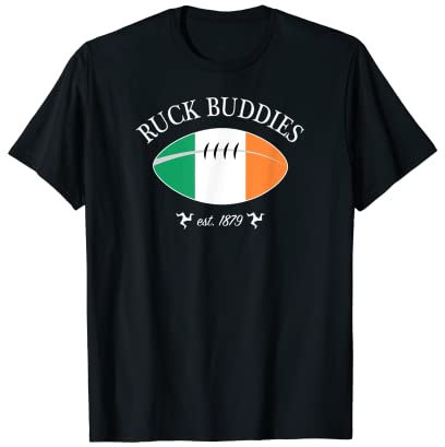 Irish Rugby T-Shirt Funny Irland Ruck Buddies Rugger Tee T-Shirt