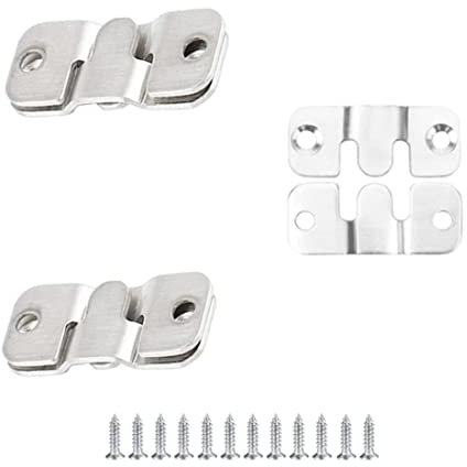6 Pcs des Bilderrahmens Eingebettete Verdeckte Halterung, Schwerer Ineinandergreifender Haken, Edelstahl-Wandhängesatz, Verwendet für Bilderrahmen, Bildanzeige, Kunstwerk (small)
