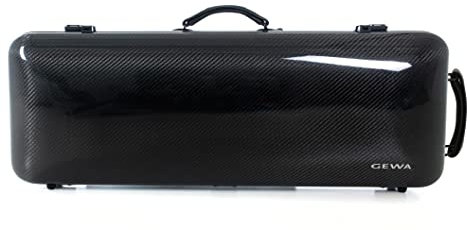 GEWA Doppelkoffer für 1 Violine und 1 Viola IDEA 3.2, Schwarz/schwarz Carbon, mit zusätzlichem Seitengriff, Made in Germany