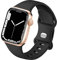 HdanMole Sport Strap Compatible with Apple Watch Straps 40mm 38mm 41mm 42mm 44mm 45mm 46mm, Silicone Strap Replacement for iWatch Straps Series 10 9 8 7 6 5 4 3 2 1 SE Women Men, Black
