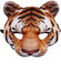 Realistische gedruckte Halbmaske Tierkostüm-Maske Halloween Tiger Karnevalsmaske, Halloween Tiermaske für Karneval Fasching Festival Verkleidung Club Kostümparty Cosplay-Requisiten