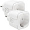 LED ATOMANT Pack 2x Enchufe Inteligente WiFi 16A, Medidor de Consumo, Programable con Temporizador y horarios, Control Remoto por APP Smart Life y Voz, Compatible con Alexa y Google Home