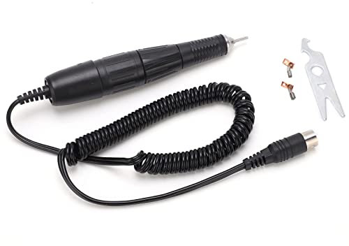 Mango de Taladro de Uñas Eléctrico de 35000 RPM, Máquina Pulidora Profesional, Bolígrafo de Repuesto, Amoladora, Pieza de Mano, Kit Portátil para Pulir Manicura y Pedicura, Negro