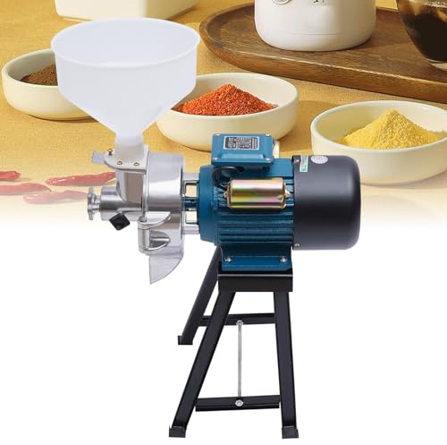 Macina per cereali elettrico, 2200 W, con imbuto, 40 kg/H, per levigatura a umido e a secco