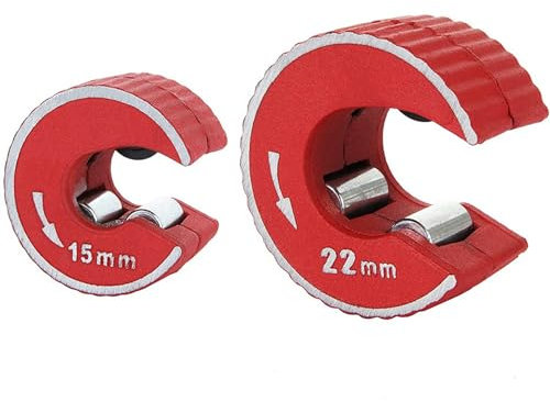 Exogio 2 Pack Coupe-Tube en Cuivre 15Mm et 22Mm, Mini Outil de Tranche de Tuyau Automatique, Coupe-Tube Manuel pour Couper les Tuyaux en Cuivre en Aluminium
