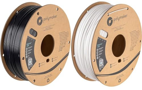 Polymaker PolyLite ASA Schwarz - 1.75mm - 1kg & PolyLite ASA Weiß - 1.75mm - 1kg