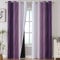VEHEDE Farbverlauf Kinderzimmer Gardinen mit ösen Wohnzimmer Vorhänge mit ösen, Ombre Thermovorhang Kälteschutz Vorhang 244 cm Lang, H 244 x B 132 cm, Violett und Weiß, 2er Set Verdunklungsvorhänge