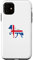 Hülle für iPhone 11 Islandpferd mit Flagge