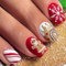 Christmas Short False Nails - 24PCS Matte Square Fake Nails - Red Christmas Style with Cute Pattern False Nails with Glue - Long Lasting Glossy Full Cover DIY Nail Gifts for Women