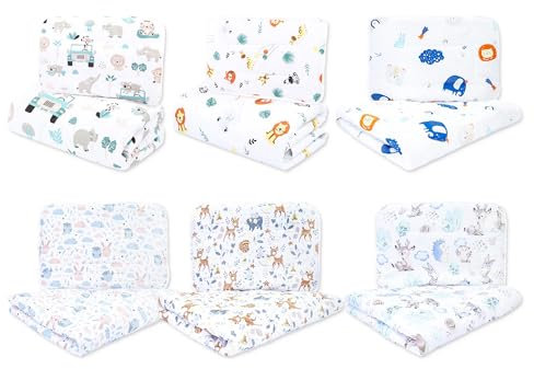 Kinderdecke Baumwolle 100x135 Baby bettdecke und Kissen Set Kinder Decke 100 x 135 cm und kopfkissen 60 x 40 cm - bettdecken kinderbettdecke für babybett ZUFÄLLIGEN Variante – Kissen mit Paspel