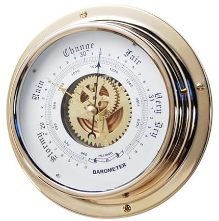 Sailing Accessories Brass Barometers 180mm Diameter Maritimes Barometers for Ship Yacht Marine Weather Stations