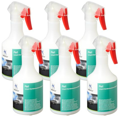 Normfest Perl Glanzversiegelung – Langzeitschutz für Lack, Kunststoff, Felgen und Glas, mit Tiefenglanz-Effekt, wasser- und schmutzabweisend, einfache Anwendung, schnelltrocknend, 6x 500 ml