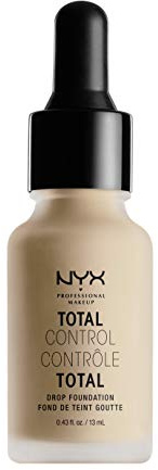NYX Professional Makeup Total Control Drop Foundation, Precise Dosage, Buildable Coverage, Long Lasting, Vegan Formula, Matte Finish, Shade: Natural