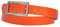 DayneQ Schmal 2,5cm Breit Echt Leder Guertel mit 4 Eckiger Schnalle Orange 85cm Bundweit