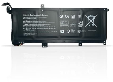 MB04XL Remplacement de la Batterie d'ordinateur Portable pour HP Envy X360 M6-AQ105DX M6-AQ003DX M6-AQ005DX M6-AR004DX AQ103DX Convertible PC 15 15-AQ005NA 15-AQ101NG AQ015NR Series (15.4V 55.67Wh)