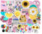 Pink Cute VSCO Scrapbook Stickers for Children, Waterproof Trendy Stickers for Teenage Girls, Kids, Laptop, Mobile, Bottle, Luggage, Skate, Guitar, Poppy Window Sticker Books