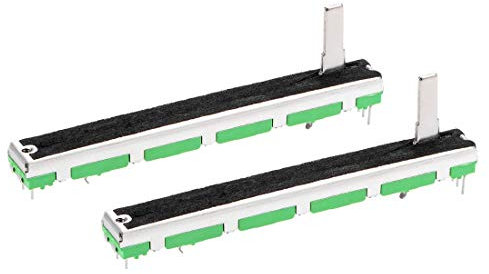 Fader Widerstände variabel 75 mm Potentiometer mit Gleiter, rechts, B503, 50 K Ohm, Doppel-Potentiometer, Lineare, für Dimmereinstellung, 2 Stück