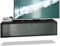 Vladon TV Board Lana 120 Hängeschrank Lowboard 120 x 29 x 37 cm, Made in Germany, Korpus in Schwarz matt, Fronten in Grau Hochglanz | Große Farbauswahl