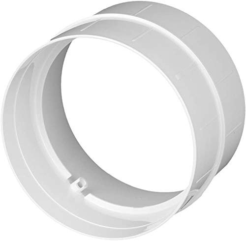 Swettews 100 mm 125 mm 150 mm Rundrohrsystem PVC Lüftungsrohr Flexschaluch Bindeglieder Bogen Kniestück Verbinder Rückstauklappe T-Stück Reduktion Halter Adapter (Ø 150, Verbinder)