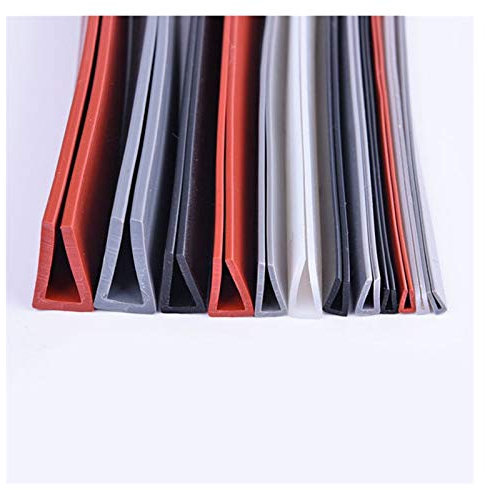 Lueao Cqinju-Shower Seal Silicone Rubber U- Type Sealing Strip, Glass Metal Wood Panel Edge Trim Door Window Edge Guard, Easy to Install (Color : Translucent, Shape : 6 x 10mm)