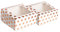 Anniversary House 2-pack Treat Boxes, Rose Gold Polka Dot Foil Print, Cookie and Brownie Box, 7.5 x 16 x 16CM, J104