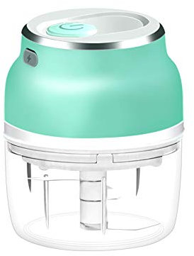 Bodhi2000 Electric Mini Garlic Cutter Masher 150ml Portable Vegetable Fruit Meat Food Stability Chopper Grinder with 3 Sharp Blades