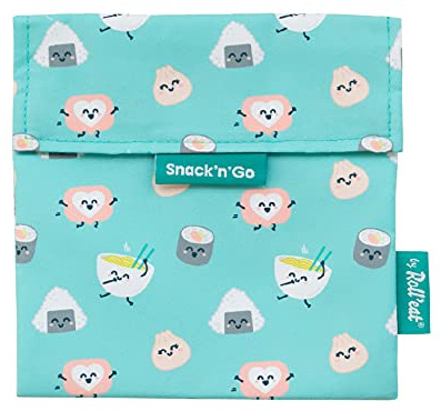 Roll'eat ®- Snack'n'Go Mr. Wonderful | Wiederverwendbare und umweltfreundliche Snack-Tasche, BPA-frei, Sushi