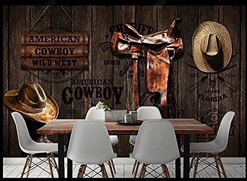Fototapete 3D Retro Nostalgischer Western Cowboy Bar Hintergrund Wand-150Cmx105Cm
