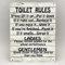 RIFOSA 6x8 Toilet Rules Metal Sign Bathroom List Novelty Put It Clean Plaque