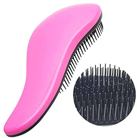 Muxtraders Detangle Hair Brush for Women & Men - Wet Thick Curly & Fine Hair, Tangle Teaser with Pink Bristles