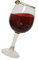 Christbaumschmuck Glas Weinglas 12,5cm Alkohol Weihnachtskugeln mundgeblasen weinrot Bordeaux