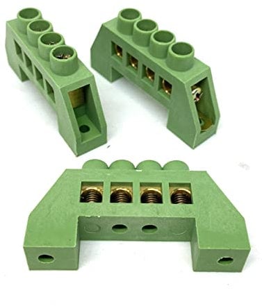 ECI ELETTROFORNITURE 3 PEZZI 9180 Morsettiera equipotenziale con protezione 4 FORI 6-16mmq