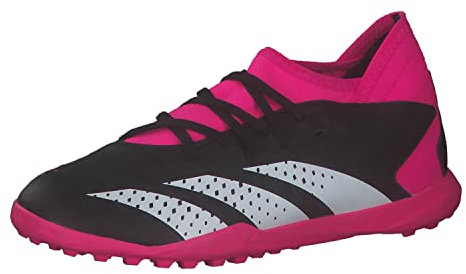 adidas Predator Accuracy.3 Turf Boots Football, Core Black/Cloud White/Shock Pink, 5.5 UK