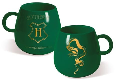 HARRY POTTER (INTRICATE HOUSES SLYTHERIN) ovale Kaffeetasse 315ml in Geschenkbox - Offizielles Lizenzprodukt