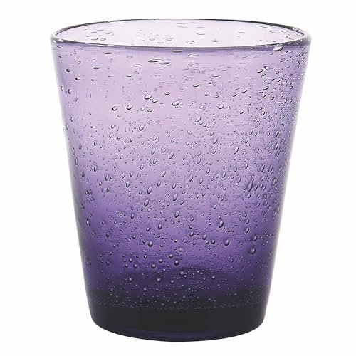 Villa d’Este Home Tivoli 6er Set Wasserbecher violett 330 ml aus mundgeblasenem Glas Cancun Satin