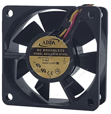 CYRMZAY Ventilador Compatible para ADDA AD0612UB-A76GL 12V 0.35A 6025 6CM 3-Wire cooling Ventilador
