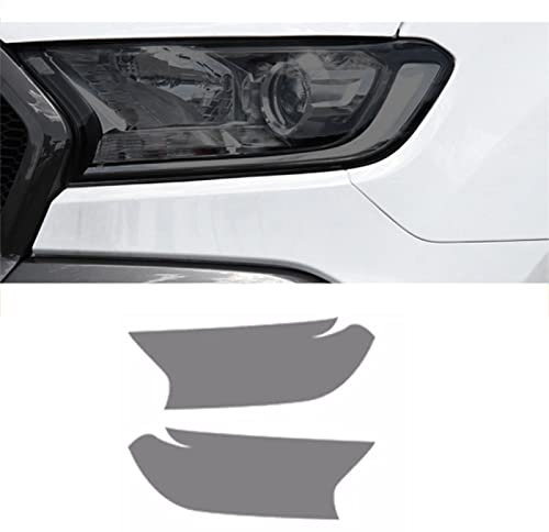 FAYTEK Autoscheinwerfer Schutzfolie für Ford Ranger Wildtrak Raptor 2015+, getönte Schwarze Schutzfolie, transparenter TPU-Aufkleber, geschwärzt